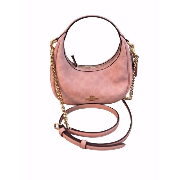 Coach Powder Pink Carmen Mini Crossbody Bag In Signature Canvas CAM83 Sold As Is - Picture 3 of 10